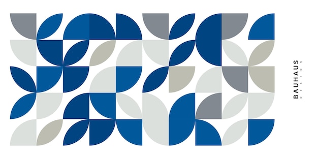 Patrón retro estilo Bauhaus Ilustración vectorial