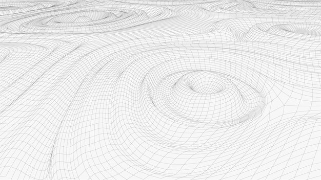 Patrón retro de estructura metálica de superficie de onda abstracta