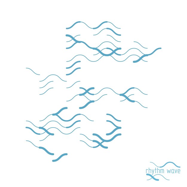 Patrón de ritmo de líneas onduladas abstractas. Antecedentes técnicos vectoriales, ilustración gráfica artística.