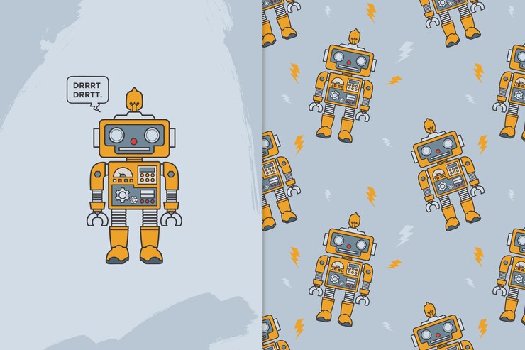 Vector patrón de robots