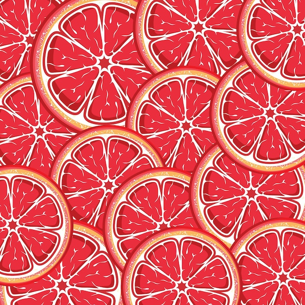 Patrón de rodajas de pomelo
