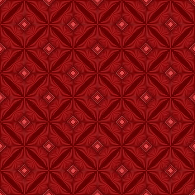 Patrón rojo abstracto sin fisuras con cuadrados estilizados en vector