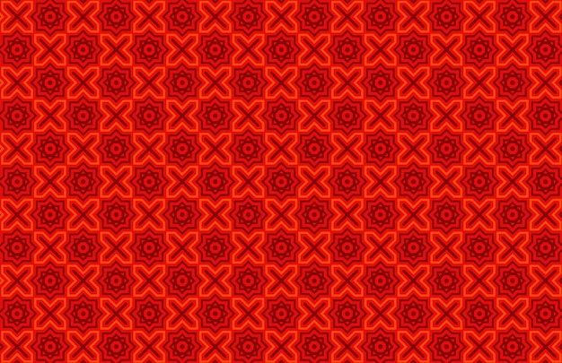 Vector patrón rojo de tradición geométrica transparente