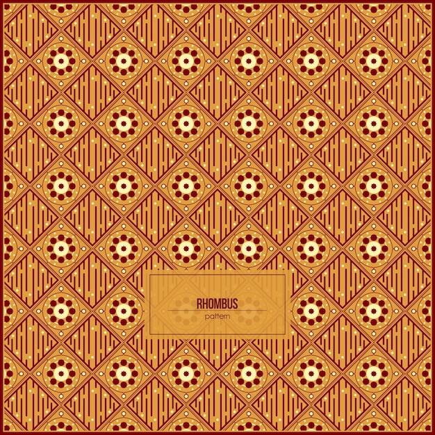 patrón de rombo único con adornos de estilo batik clásico