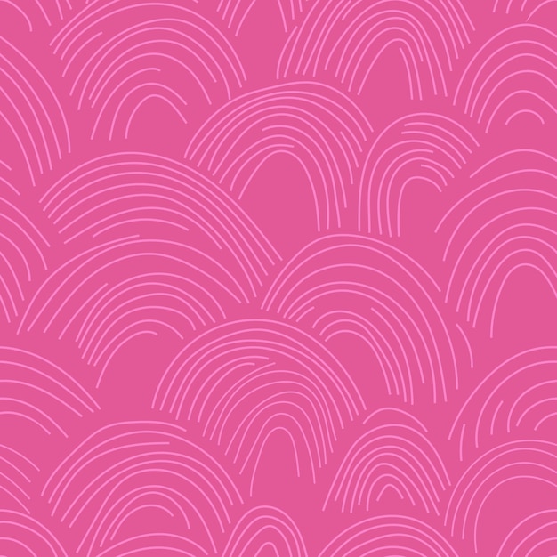 Patrón rosa abstracto con líneas dibujadas a mano Textura rosa para el fondo