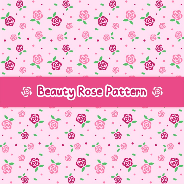 Patrón de rosa de belleza