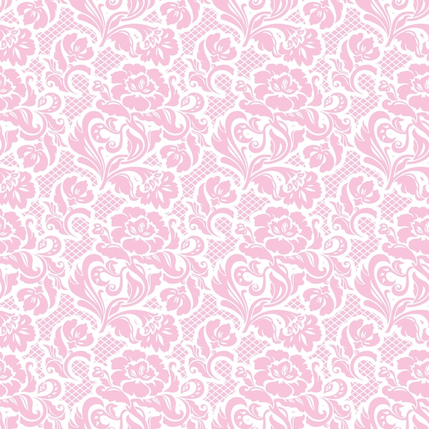 Vector patrón rosa ornamental