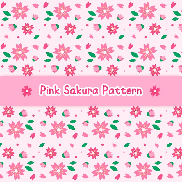 Patrón de sakura rosa