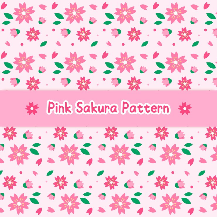 Patrón de sakura rosa