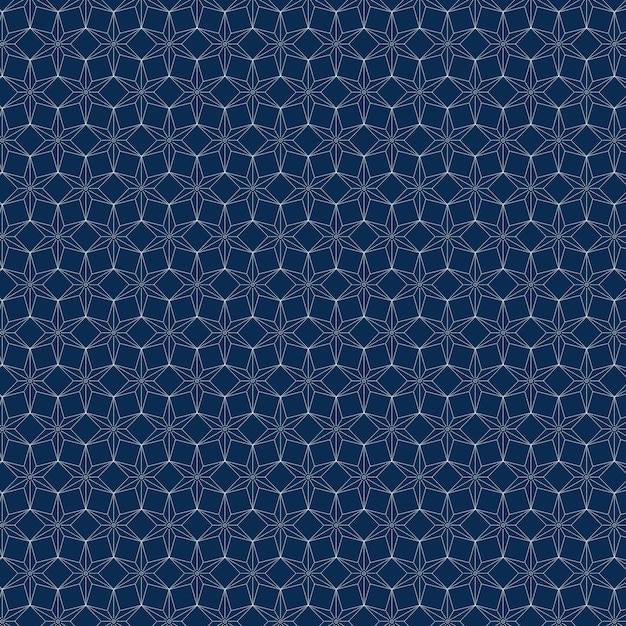 Patrón sashiko japonés en color blanco e índigo