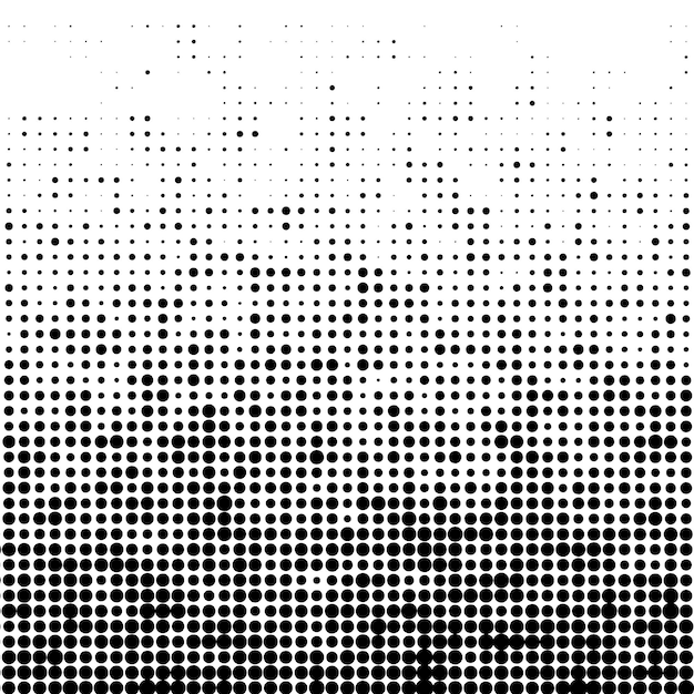 Patrón de semitono futurista abstracto Fondo abstracto en blanco y negro Efecto de semitono Elemento de diseño para banners web carteles tarjetas fondos de pantalla sitios Ilustración vectorial