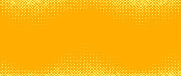 Patrón de semitono naranja amarillo Fondo degradado cómico retro Puntos cuadrados pixelados