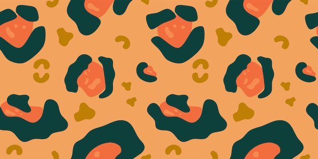 Patrón semless de leopardo moderno Fondo de vector transparente exótico Textura de safari de moda Ilustración de moda moderna contemporánea abstracta Patrón de leopardo africano