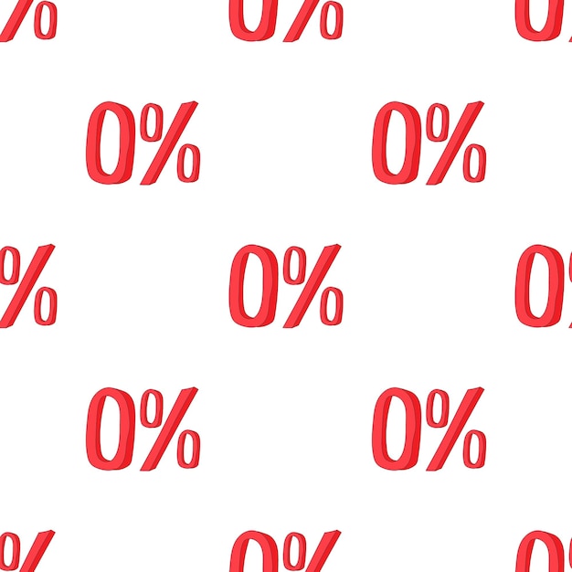 Patrón de señal de cero por ciento rojo textura de fondo sin costuras repetición de papel tapiz vector geométrico