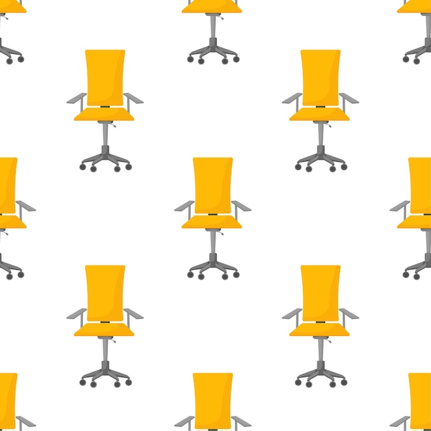 Patrón de silla de oficina de estilo plano Conjunto de ilustración de vector de muebles de diseño plano moderno Vector aislado