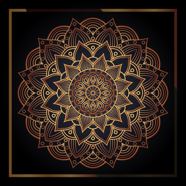 Patrón de símbolo de lujo de mandala color de diseño islámico vector gratuito