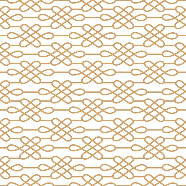 Patrón simple abstracto dorado vectorial sin costuras con cadenas.