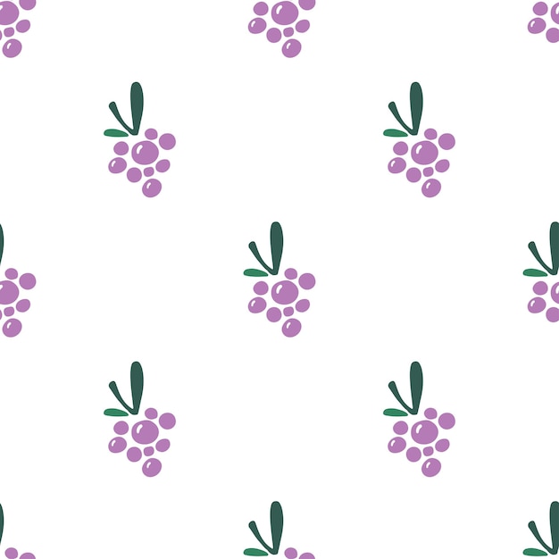 Patrón simple sin costuras con mora sobre fondo blanco Ilustración de vector de moda dibujada a mano