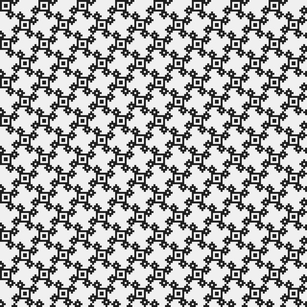 Patrón simple pixelado con formas geométricas monocromas.