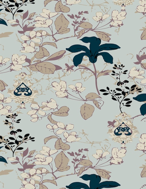 Patrón con simples flores pequeñas y bonitas poca libertad floral fondo de textura sin costuras primavera