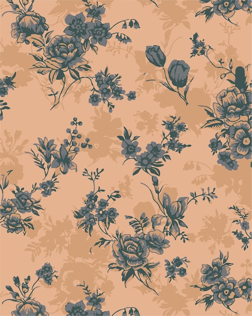 Patrón con simples flores pequeñas y bonitas poca libertad floral fondo de textura sin costuras primavera