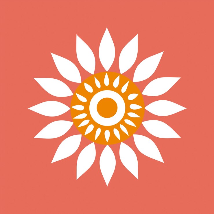 Patrón de una sola flor de colores sin costuras