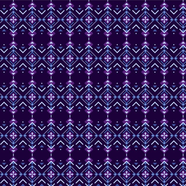 Patrón songket violeta y azul oscuro