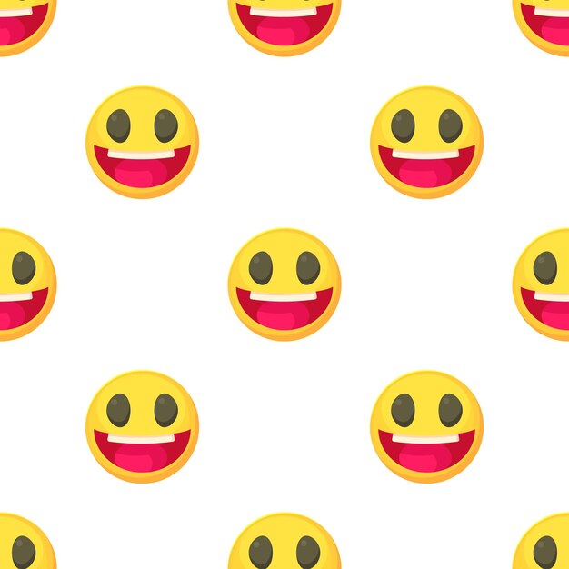 Patrón sonriente riendo textura de fondo sin costuras repetir papel tapiz vector geométrico