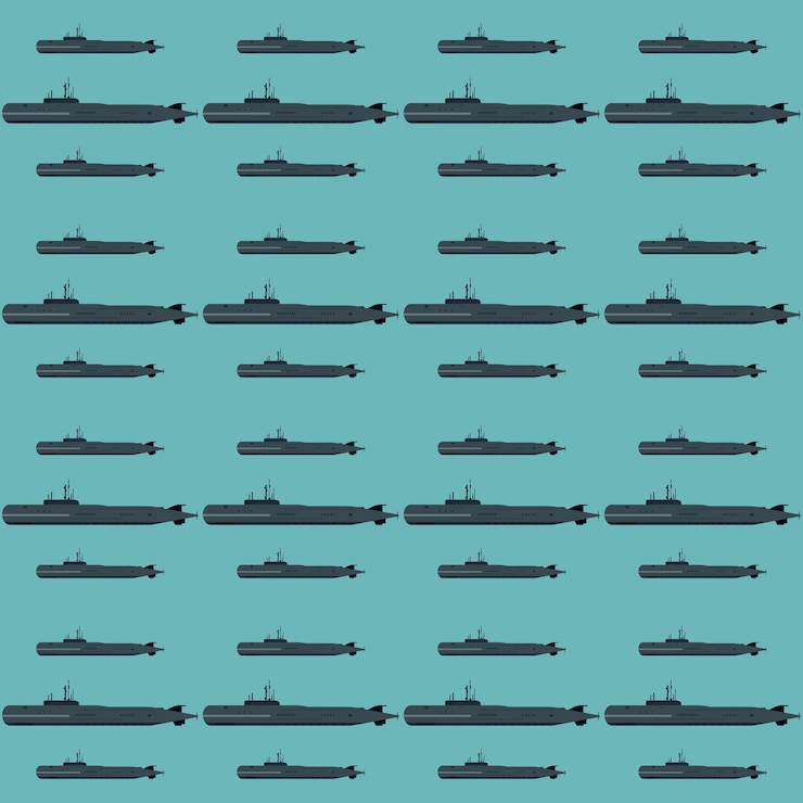 Vector patrón submarino vectorial