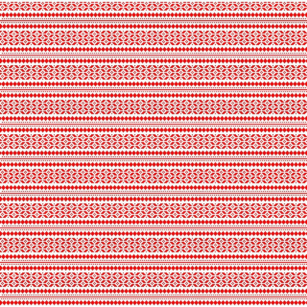 Patrón de suéter jacquard para diseño de vector de patrón de píxeles de punto plano