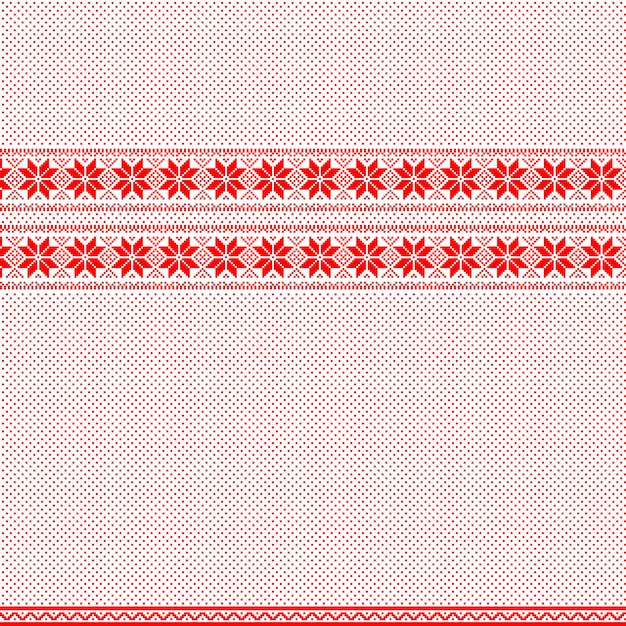Patrón de suéter jacquard para diseño de vectores de punto plano