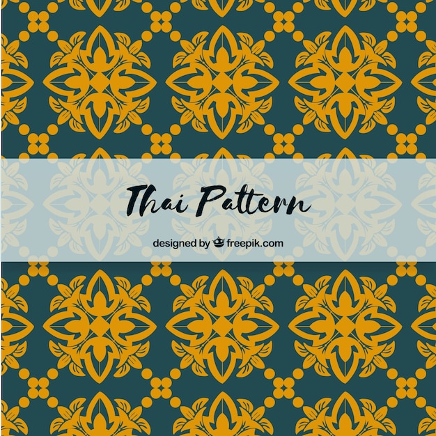 Patrón tailandés elegante con diseño plano