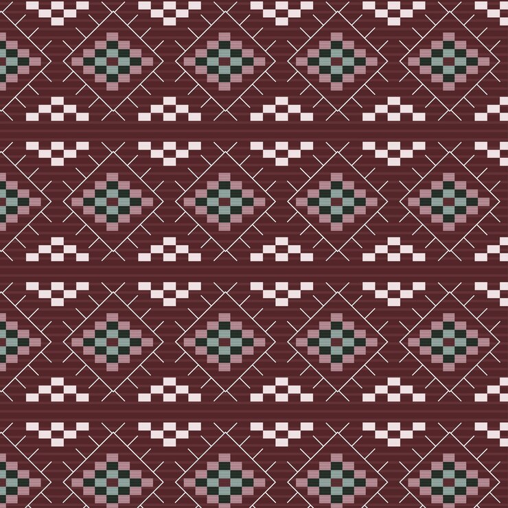 Patrón tailándes elegante con diseño plano