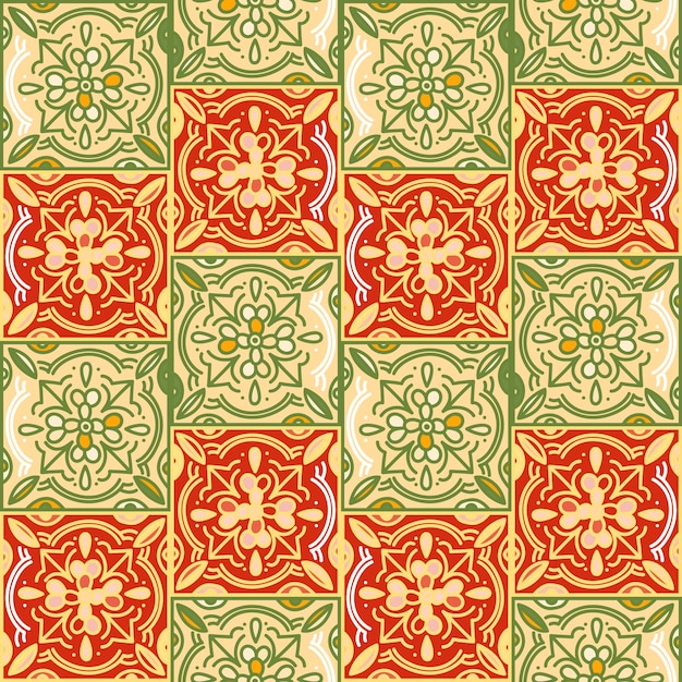 Patrón de Talavera mosaico indio adorno turco mosaico de azulejos marroquíes