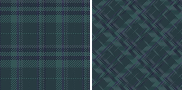 Patrón de tartán sin costuras de cuadros de fondo con una textura textil de tela vectorial Conjunto en colores elegantes para pañuelos de moda en estilo fresco