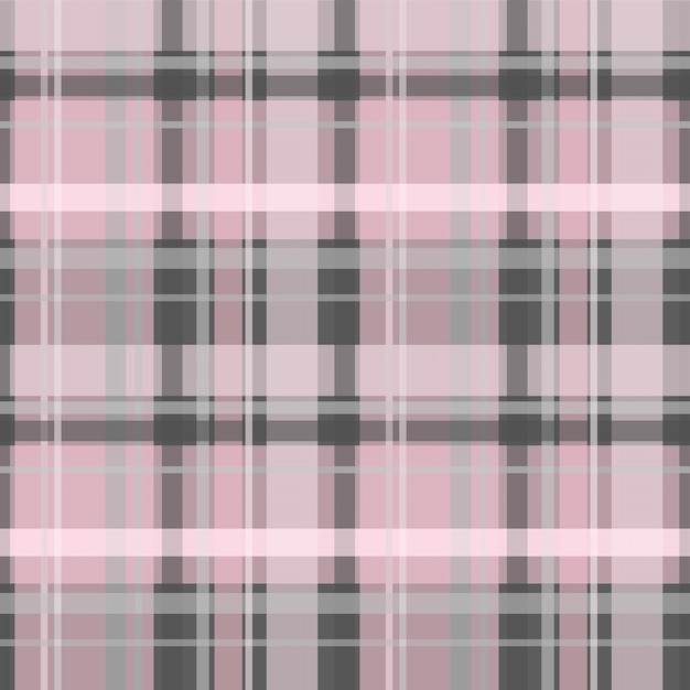 Patrón de tartan rosado Fondo tradicional sin costuras Rayas rosadas y grises