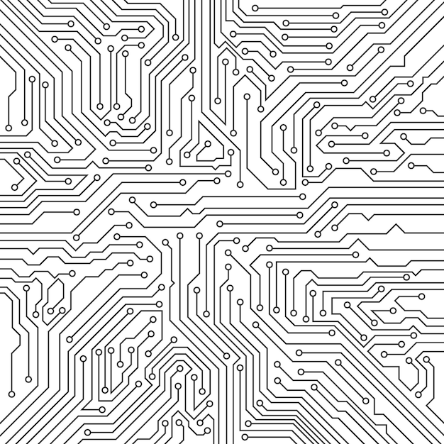 Patrón de tecnología de placa de circuito de vector abstracto para el fondo