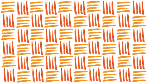 Patrón de tejer naranja abstracto dibujado a mano con diseño de tejer con pincel seco en forma de trazos