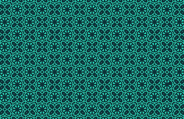 Patrón de tela azul geométrico hexagonal