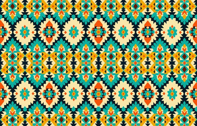 Patrón de tela sin costura étnica Resumen tradicional folk antiguo vintage retro línea gráfica textil