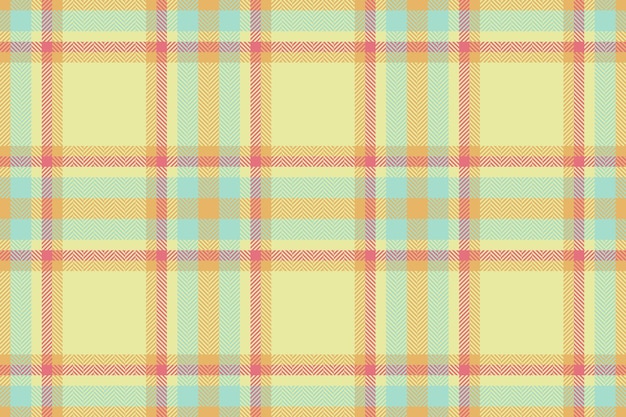 Patrón de tela a cuadros de tartan textil con un fondo de textura sin costura vectorial en colores lima y ámbar