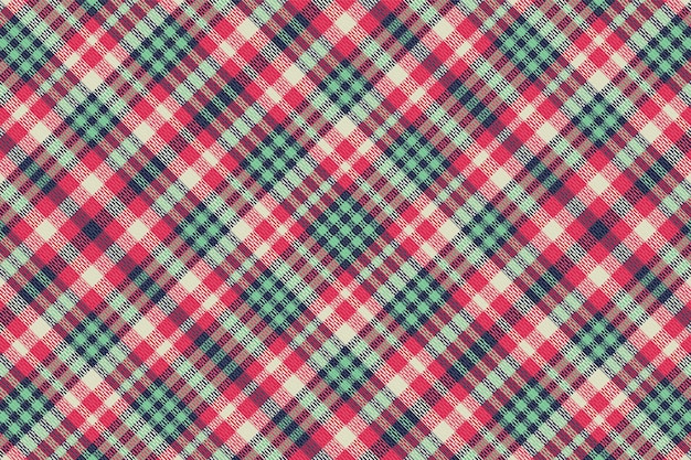 Patrón de tela escocesa de tartán sin costuras con textura y color retro Ilustración vectorial
