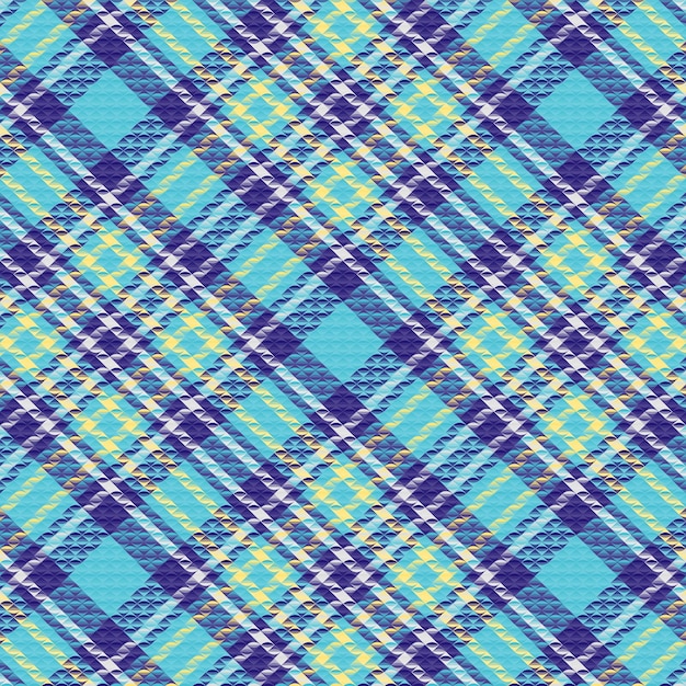 Patrón de tela escocesa de tartán con textura y color retro Ilustración vectorial