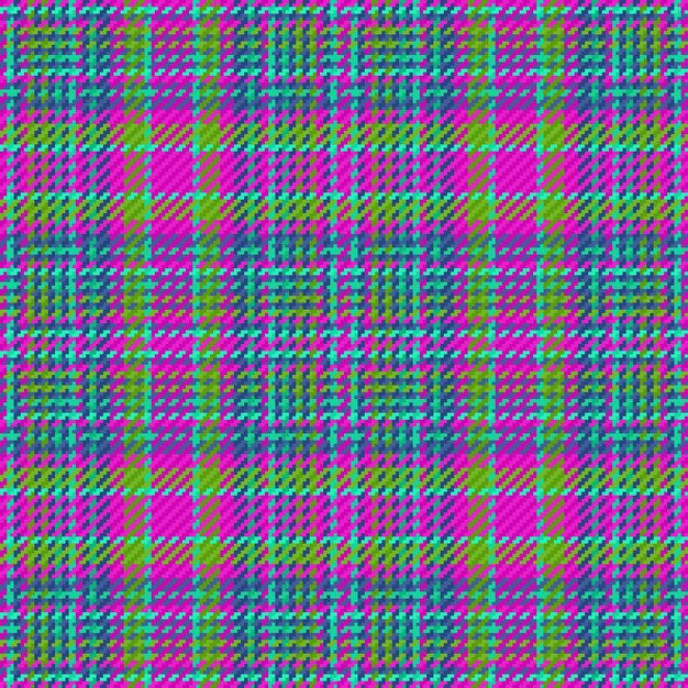 Patrón de tela escocesa Vector de verificación textil Fondo de tartán transparente de textura