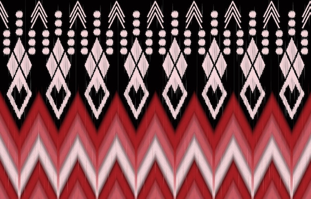 Patrón de tela ikat estilo bordado tradicional. Diseño para prendas de vestir, textiles, moquetas, papel pintado.