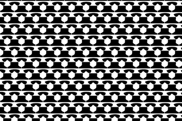 Patrón de teléfono retro en blanco y negro