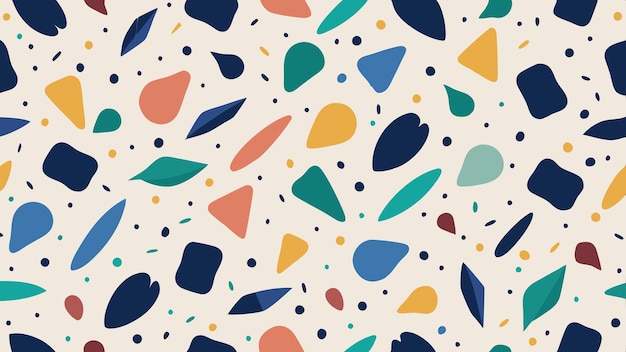 Patrón de terrazo sin costuras Fondo en tonos neutrales Ilustración vectorial con diseño moderno