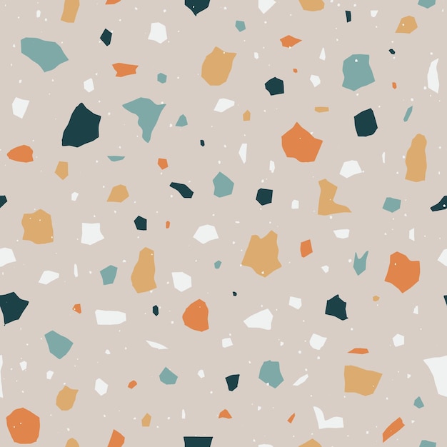 Patrón de terrazo con piedra de colores Fondo transparente en estilo veneciano