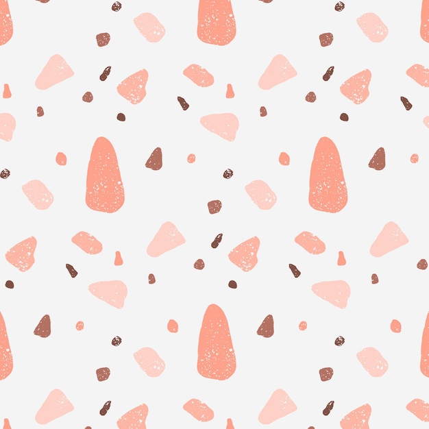 Patrón de terrazzo monocromático pintado a mano