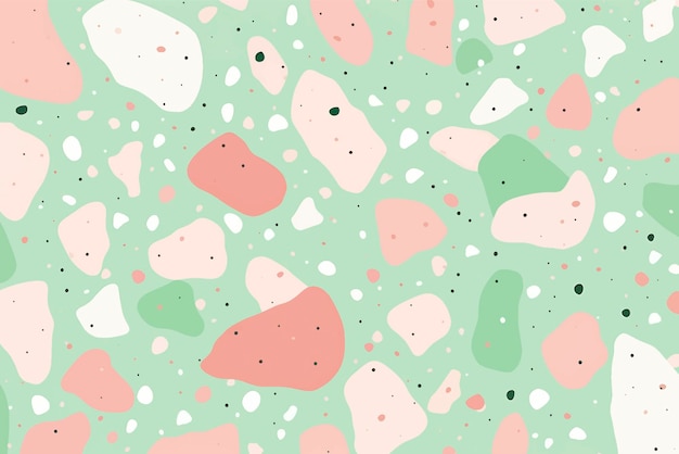 Patrón de terrazzo pastel abstracto